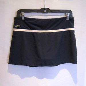 Lacoste Women's Black Tennis Skort with Contrast Stripe